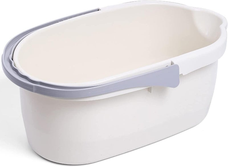 Haundry 4.5 Gallon Cleaning Bucket, Good Grips Household Mop Bucket for Cleaning Supplies, Cleaning Caddy Organizer Basket with Handle, 17.1L, White - Image 1